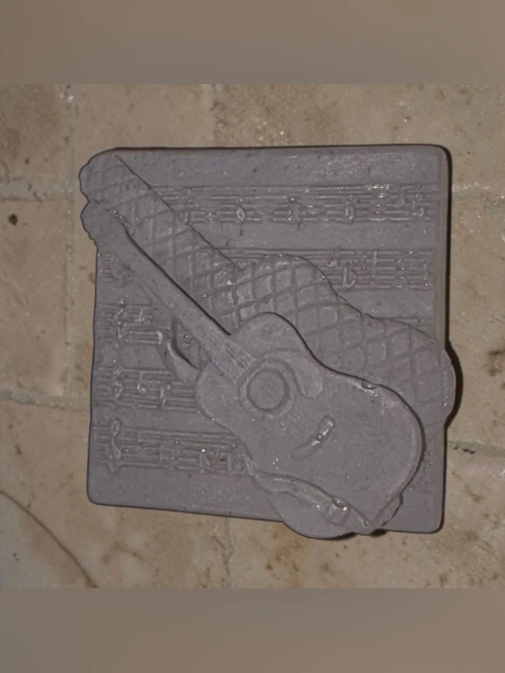 Lavender rose Soap handmade guitar 2.5x2.5in 6oz oatmeal based